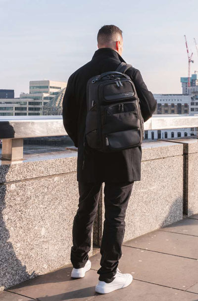 backpack in the city