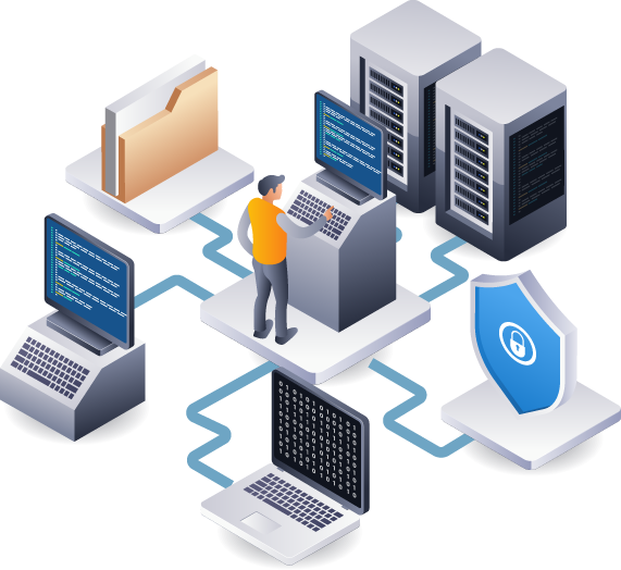 Server Virtualisation Graphic image